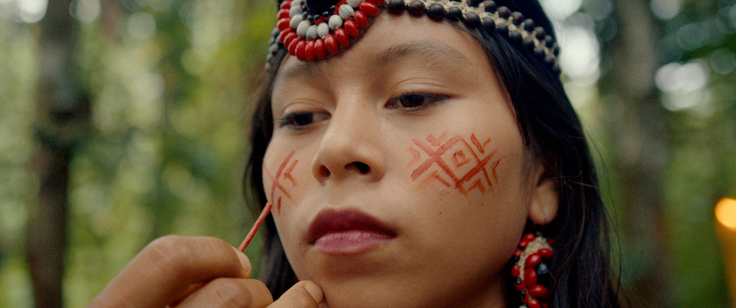 Color grading Amazonian people in lush green jungle environment